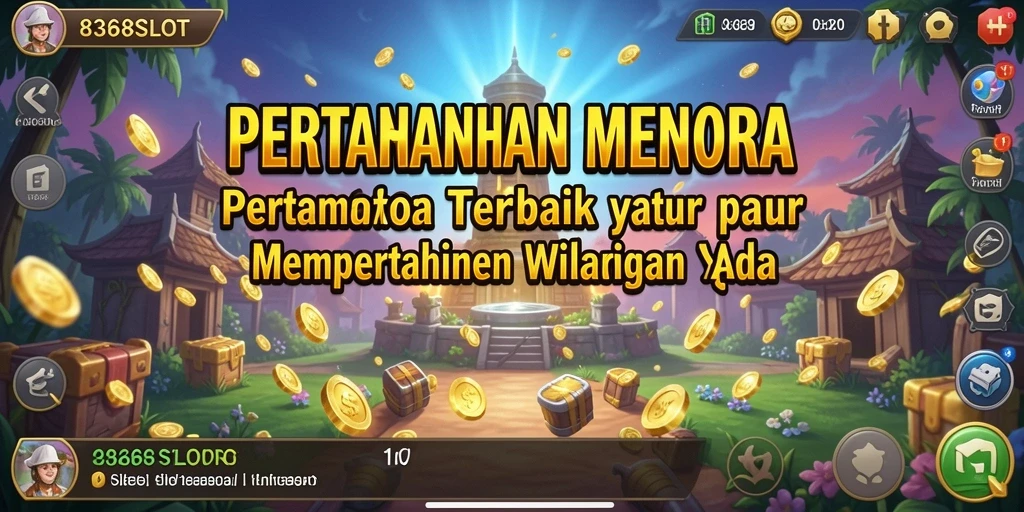 Tampilan gameplay strategis menara pertahanan di 8368SLOT.