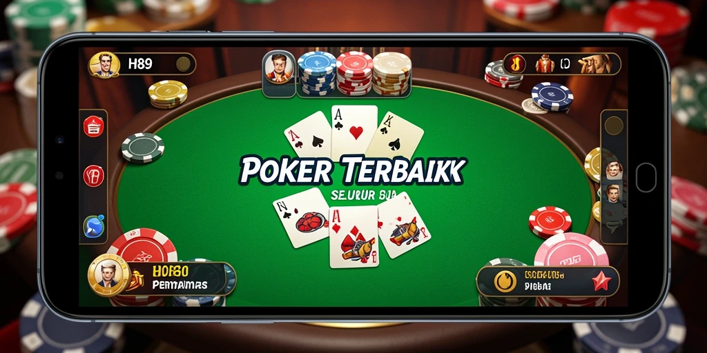 Screenshot gameplay H89 menampilkan aksi seru permainan Poker yang mendebarkan.