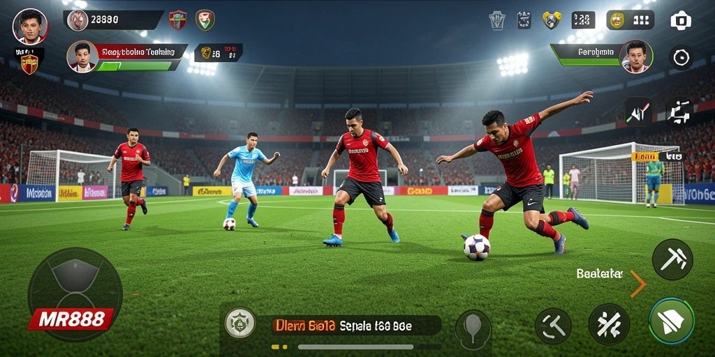 Tampilan menakjubkan dari gameplay sepak bola di MR888.