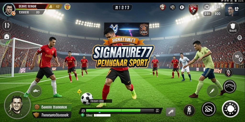 Tangkapan layar SIGNATURE77 menampilkan gameplay olahraga yang menegangkan dan seru.